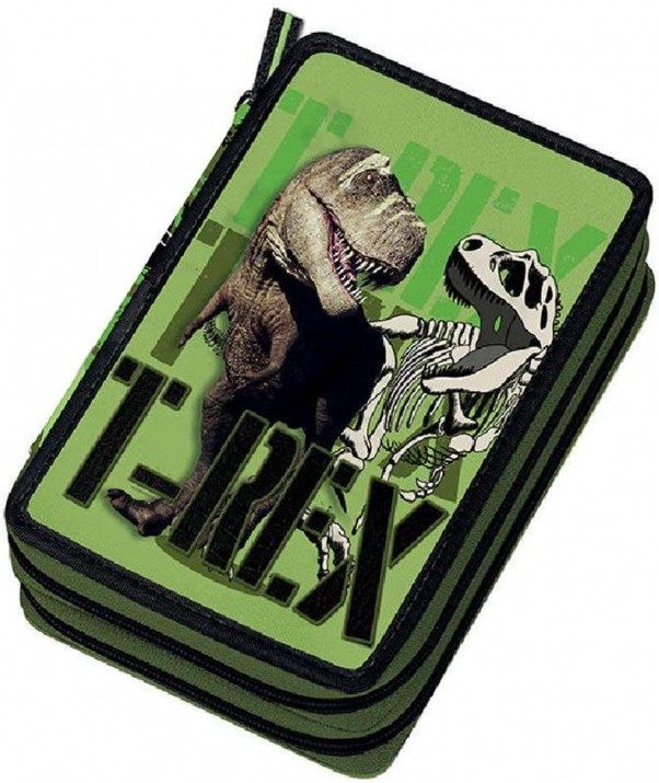 Penar școlar echipat Graffiti T-Rex - Cu 2 fermoare