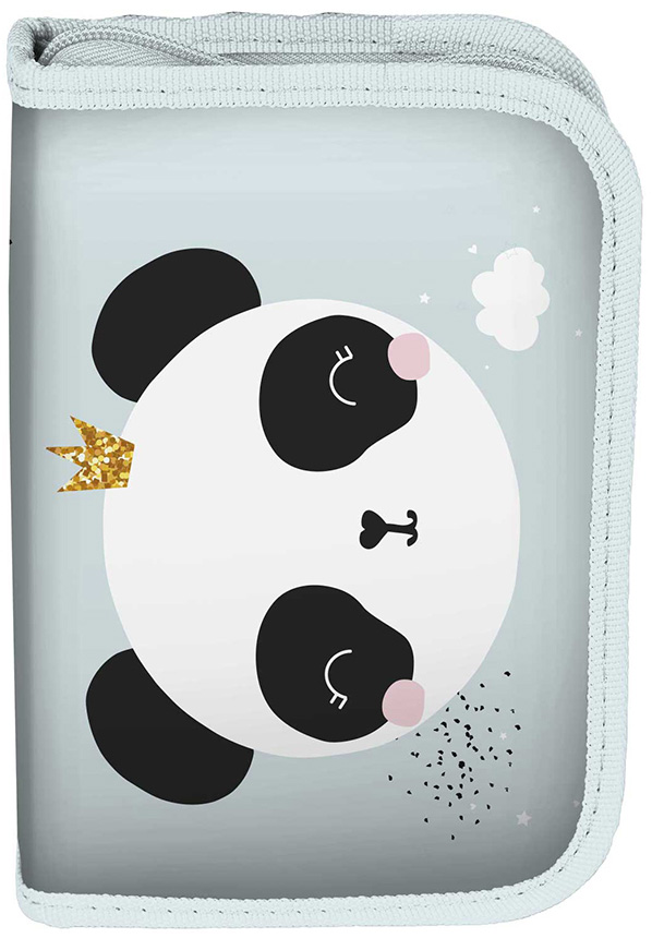 Penar școlar echipat Paso Panda - Cu 1 fermoar, albastru