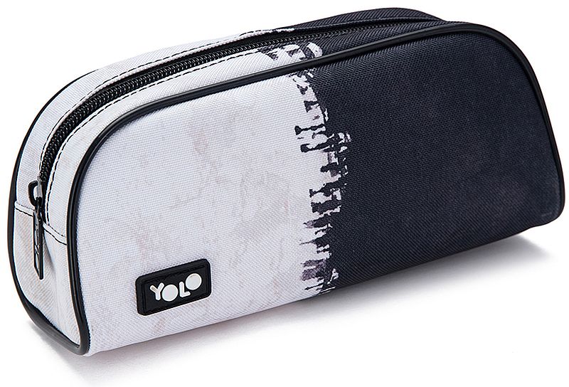 Penar școlar YOLO - Black And White, 1 fermoar