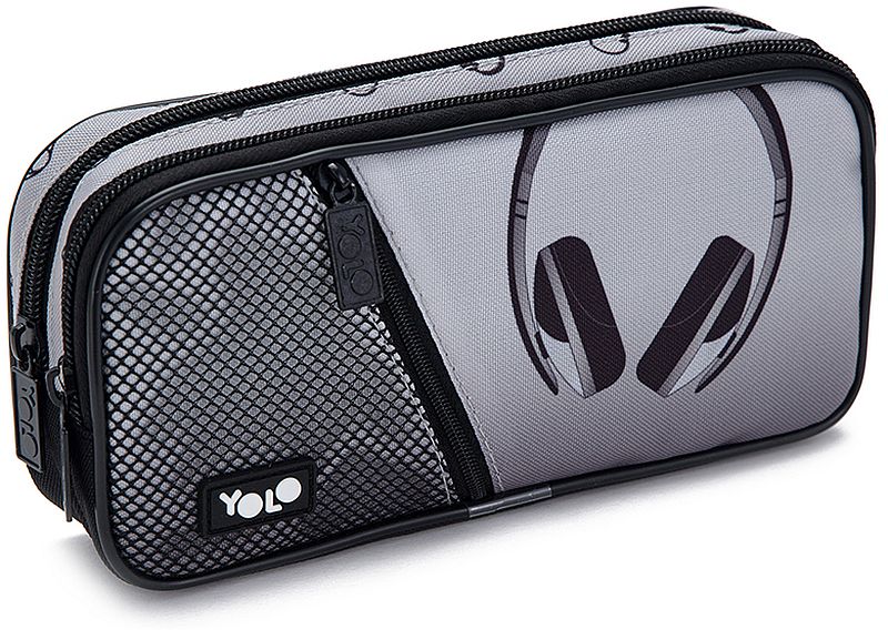 Penar școlar YOLO Earphones - 2 fermoare