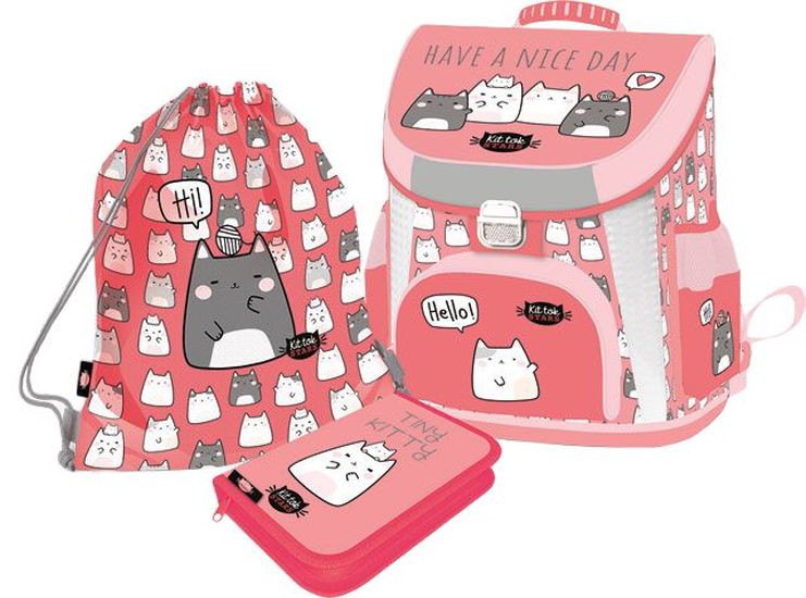 Set școlar Lizzy Card Kittok Catto - 3 în 1