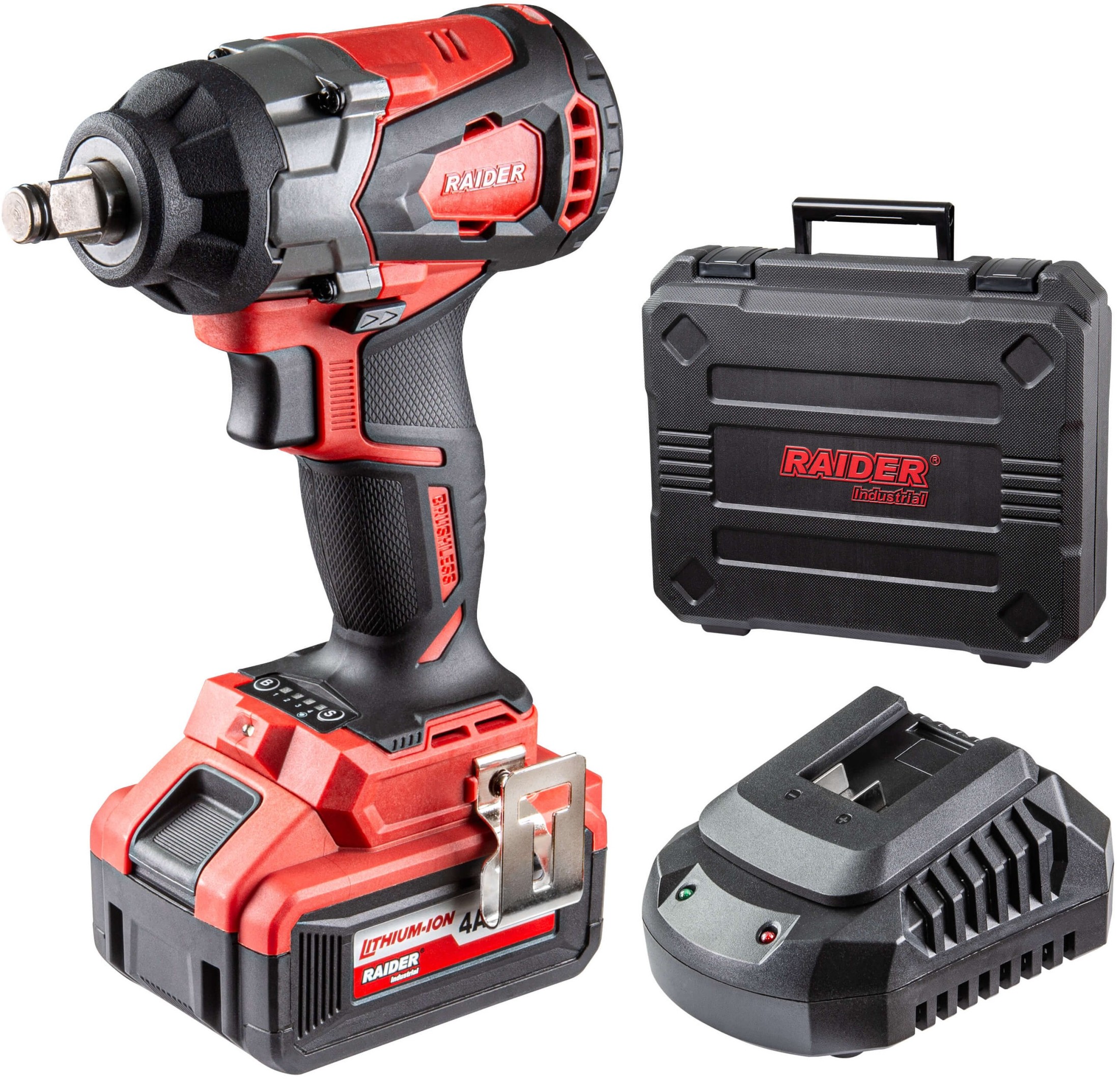 Cheie pneumatică Raider - Industrial, RDI-IBW04, cu baterie și încărcător
