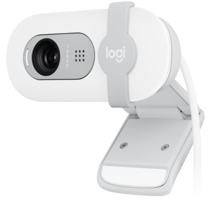 Cameră web Logitech - Brio 100, 1080p, albă