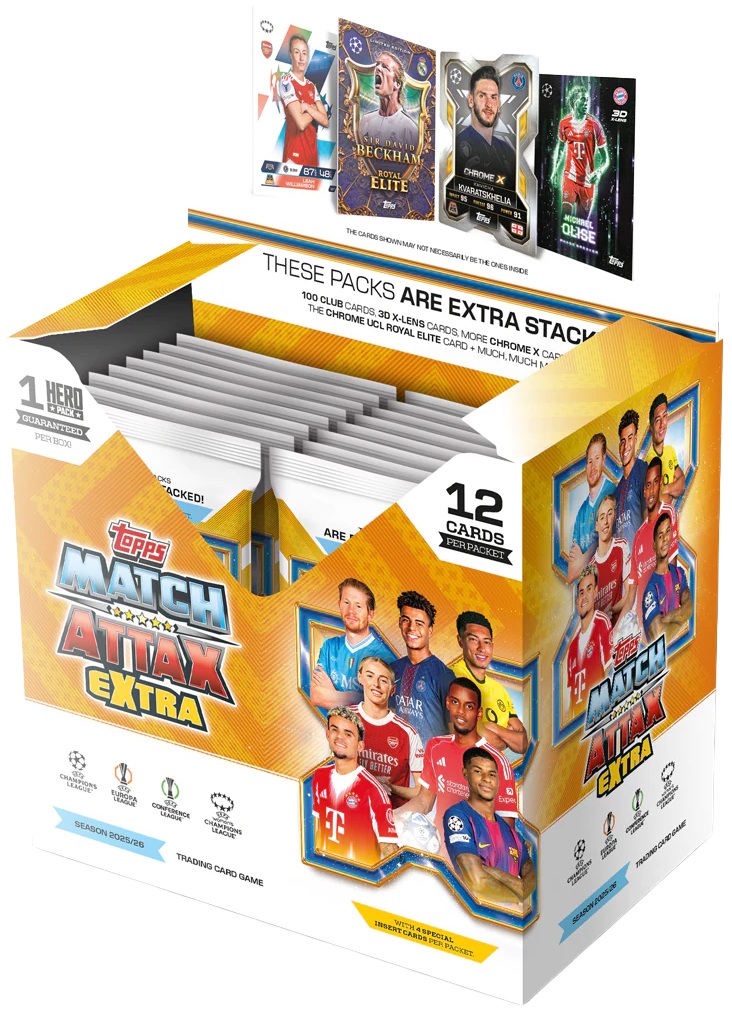 UEFA Champions League: Match Attax Extra - Booster Display (32 packs), Season 2025/26
