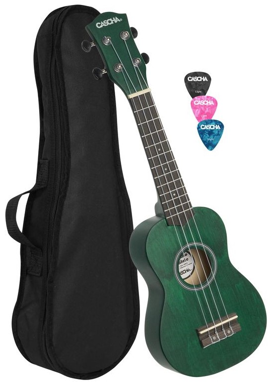Ukulele soprano Cascha - HH 3963, verde