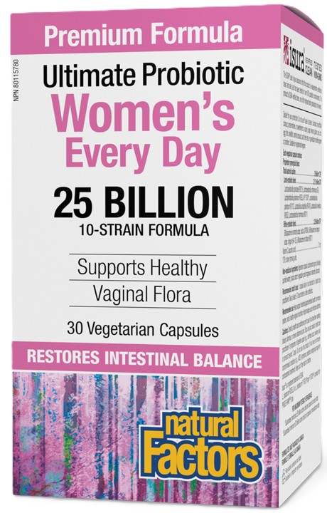 Ultimate Probiotic Women’s Every Day 25 Billion, 30 capsule, Natural Factors