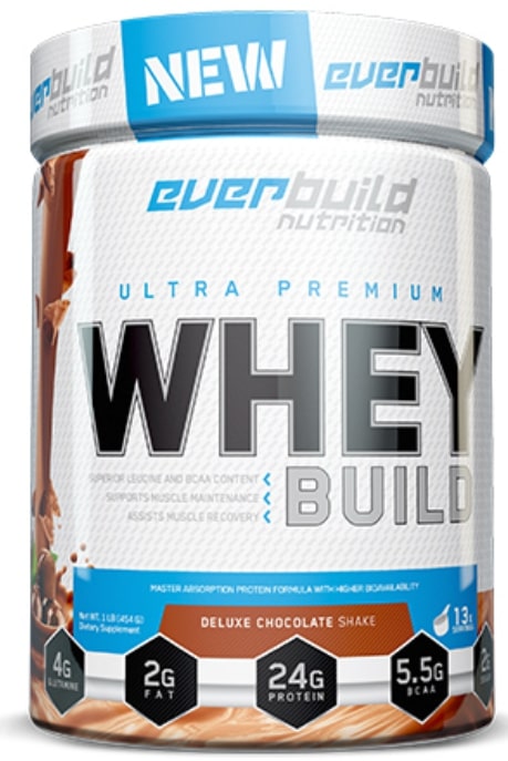 Ultra Premium Whey Build, plăcintă cu mere și scorțișoară, 454 g, Everbuild