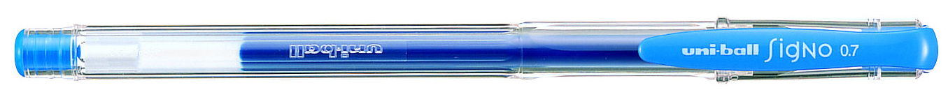 Roller cu gel Uniball Signo – Albastru deschis, 0.7 mm