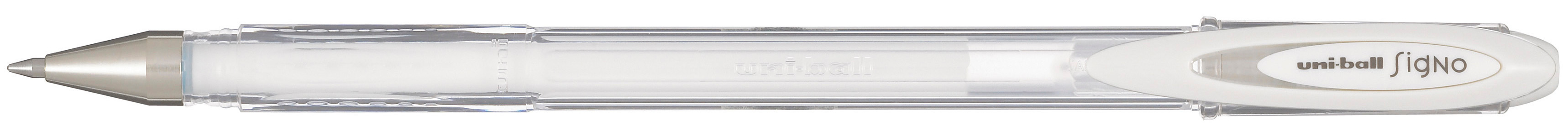 Pix cu gel Uniball Signo Angelic Colour – Alb, 0.7 mm