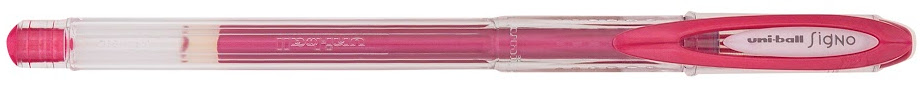 Gel roller Uniball Signo Noble Metal – Rosu, 0.8 mm