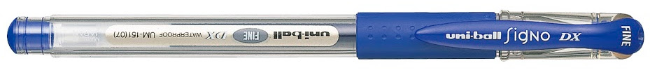 Roller cu gel Uniball Signo Dx Fine – Albastru, 0.7 mm