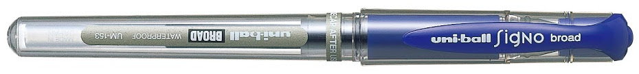 Gel roller Uniball Signo Broad – Albastru, 1.0 mm