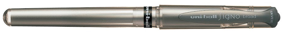 Gel roller Uniball Signo Board – Argintiu, 1.0 mm
