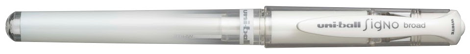 Gel roller Uniball Signo Board – Alb, 1.0 mm