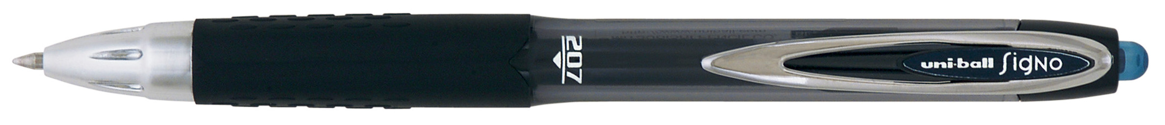 Automatic gel roller Uniball Signo 207 – Albastru-negru, 0.7 mm