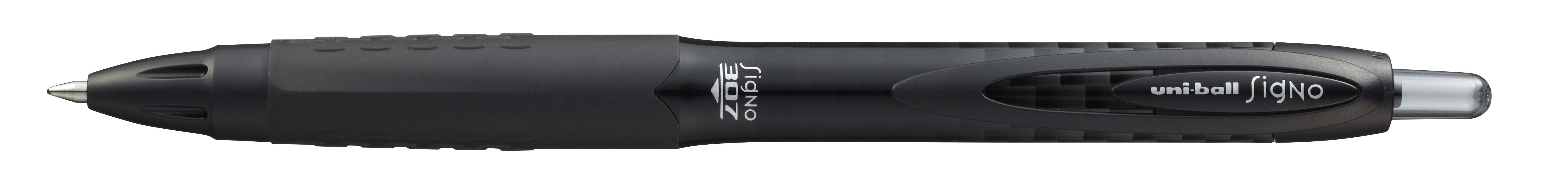 Pix cu role gel automat Uniball Signo 307 – negru, 0.7 mm