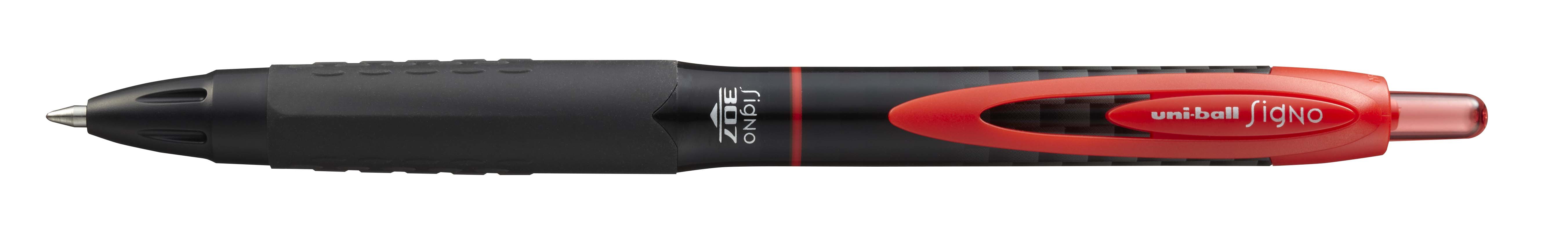 Pix cu role utomat gel Uniball Signo 307 – roșu, 0.7 mm