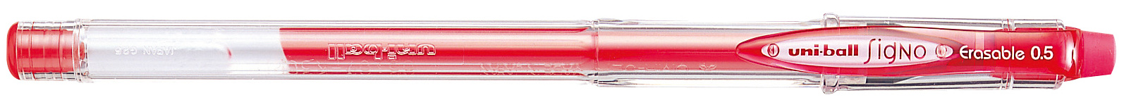 Roller cu gel si radiera Uniball Signo Erasable – Rosu, 0.5 mm