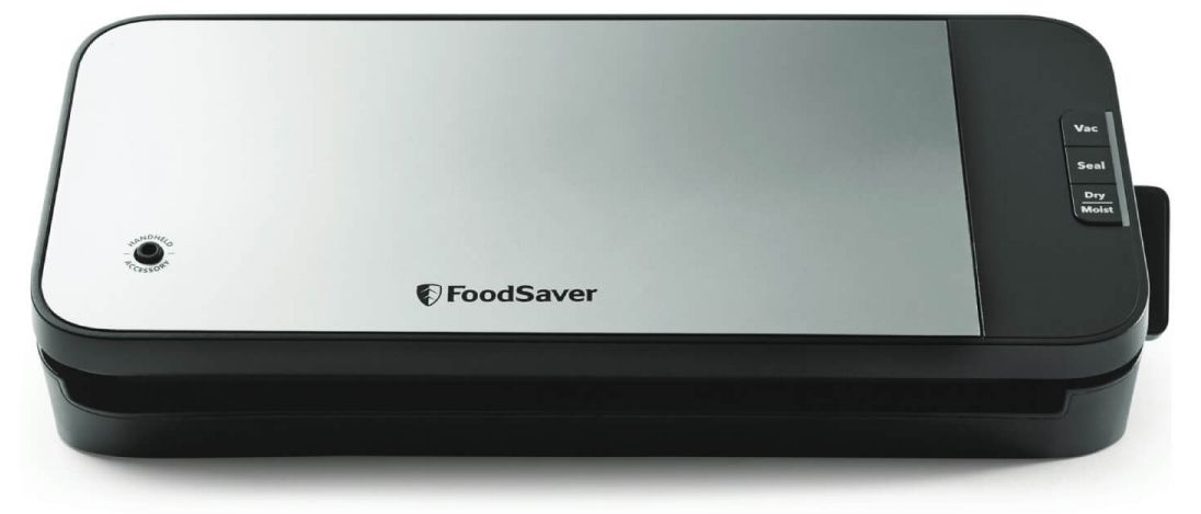 Aparat de vidat FoodSaver – VS2190X, 110 W, 0.5 bar, argintiu/negru
