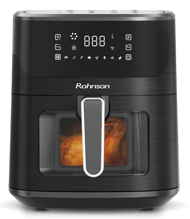 Aparat de gătit sănătos Rohnson - Airfryer R-2849, 1600W, 6.5 l, negru