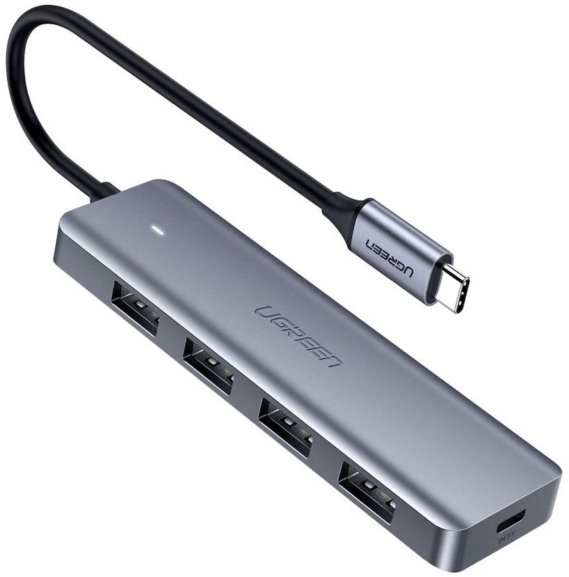 Hub USB Ugreen - CМ219, 4x USB 3.0, USB-C, gri