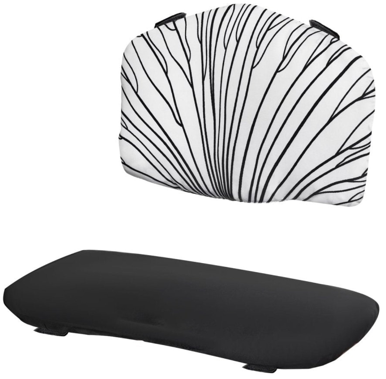 Pernă pentru scaun de masă KinderKraft - Enock, black/white