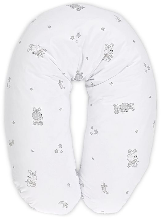 Perna pentru alaptat  Lorelli - Little Rabbits, 190 cm, gri