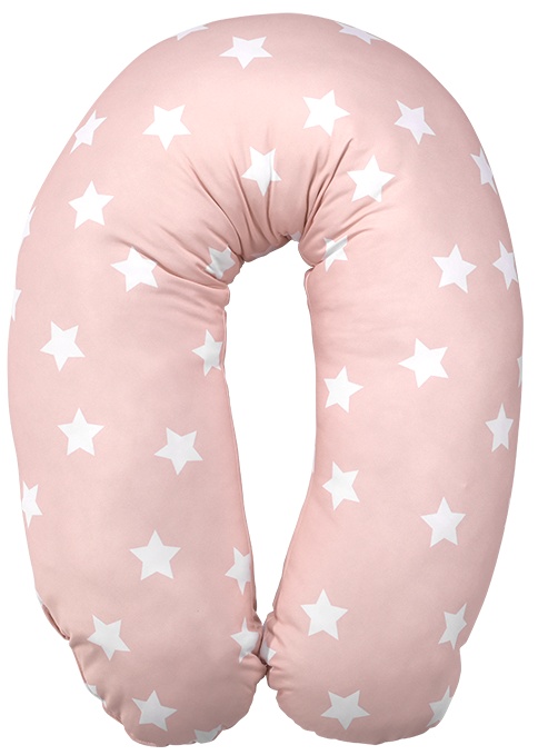 Perna de alăptare Lorelli - Stars, 190 cm, Pale Blush