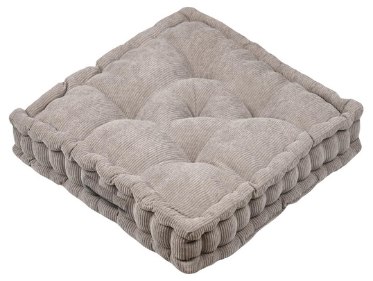 Pernă de podea STOF - Dandy, 45 x 45 x 10 cm, Taupe