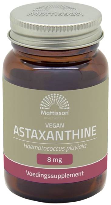 Vegan Astaxanthin, 8 mg, 60 capsule, Mattisson Healthstyle