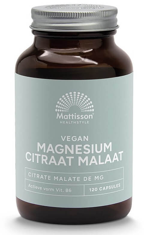 Vegan Magnesium Citrat Malat, 120 capsule, Mattisson Healthstyle