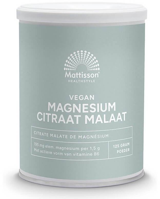 Vegan Magnesium Citrate Malate, 195 mg, 125 g, Mattisson Healthstyle