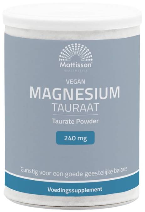 Vegan Magnesium Taurate, 240 mg, 250 g, Mattisson Healthstyle