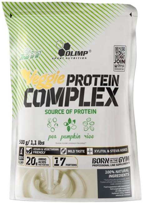 Veggie Protein, fără gust, 500 g, Olimp
