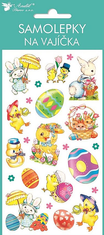 Stickere gel de Paște Andel Prerov - Animale colorate, sortiment