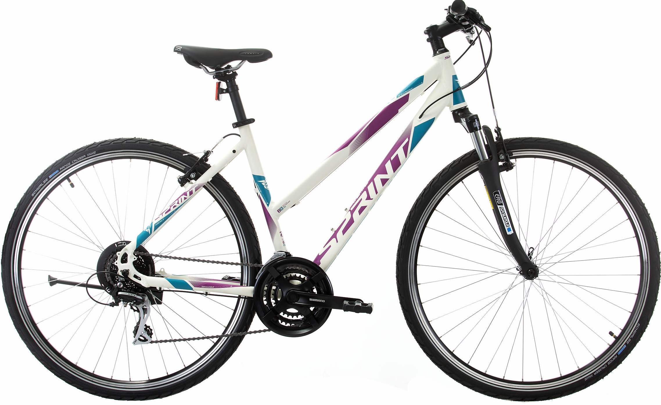 Bicicletă de damă cu viteze SPRINT - Sintero Lady, 28'', 480 mm, alb