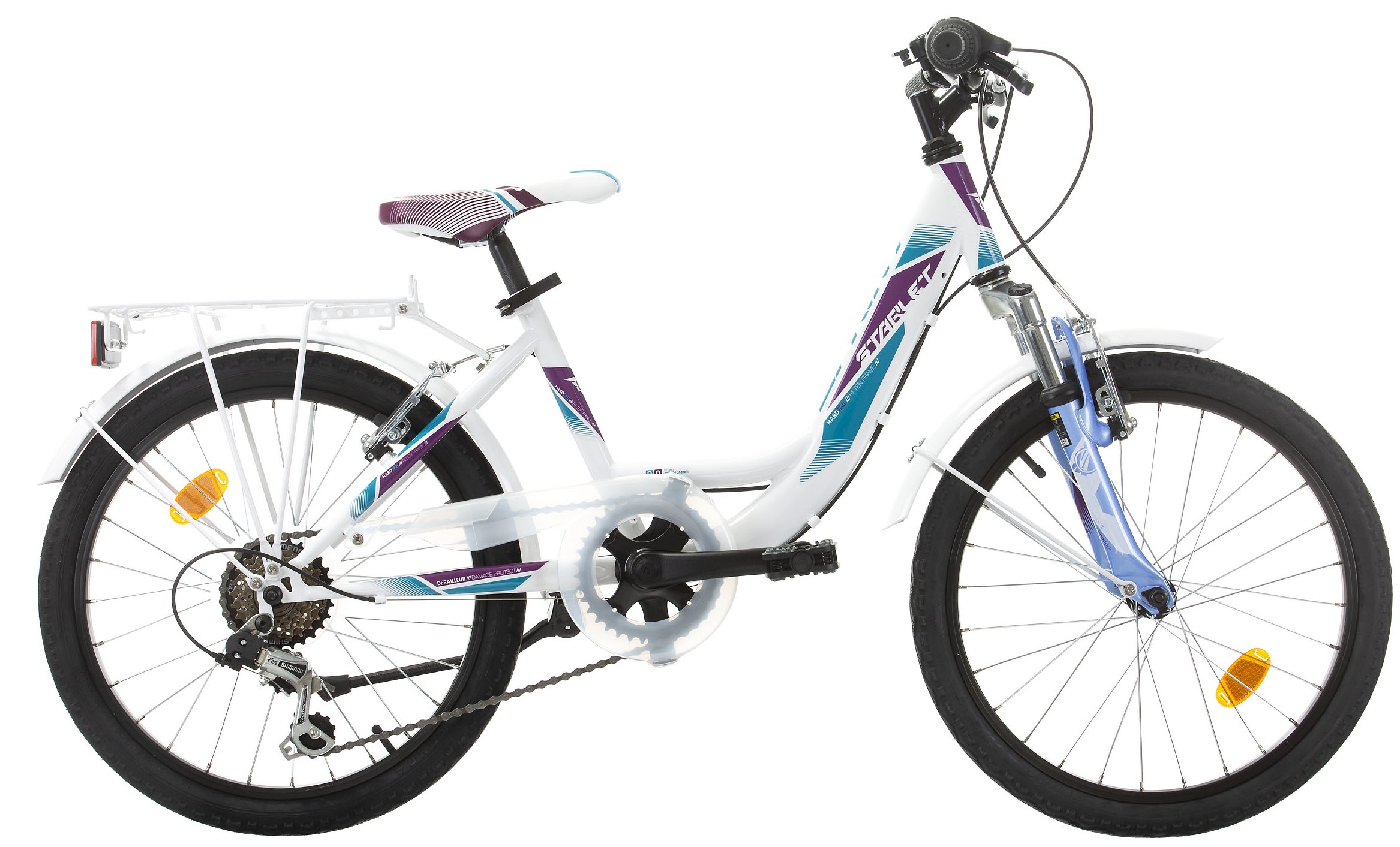 Bicicletă pentru copii cu viteze SPRINT - Starlet, 20'', 310 mm, alb