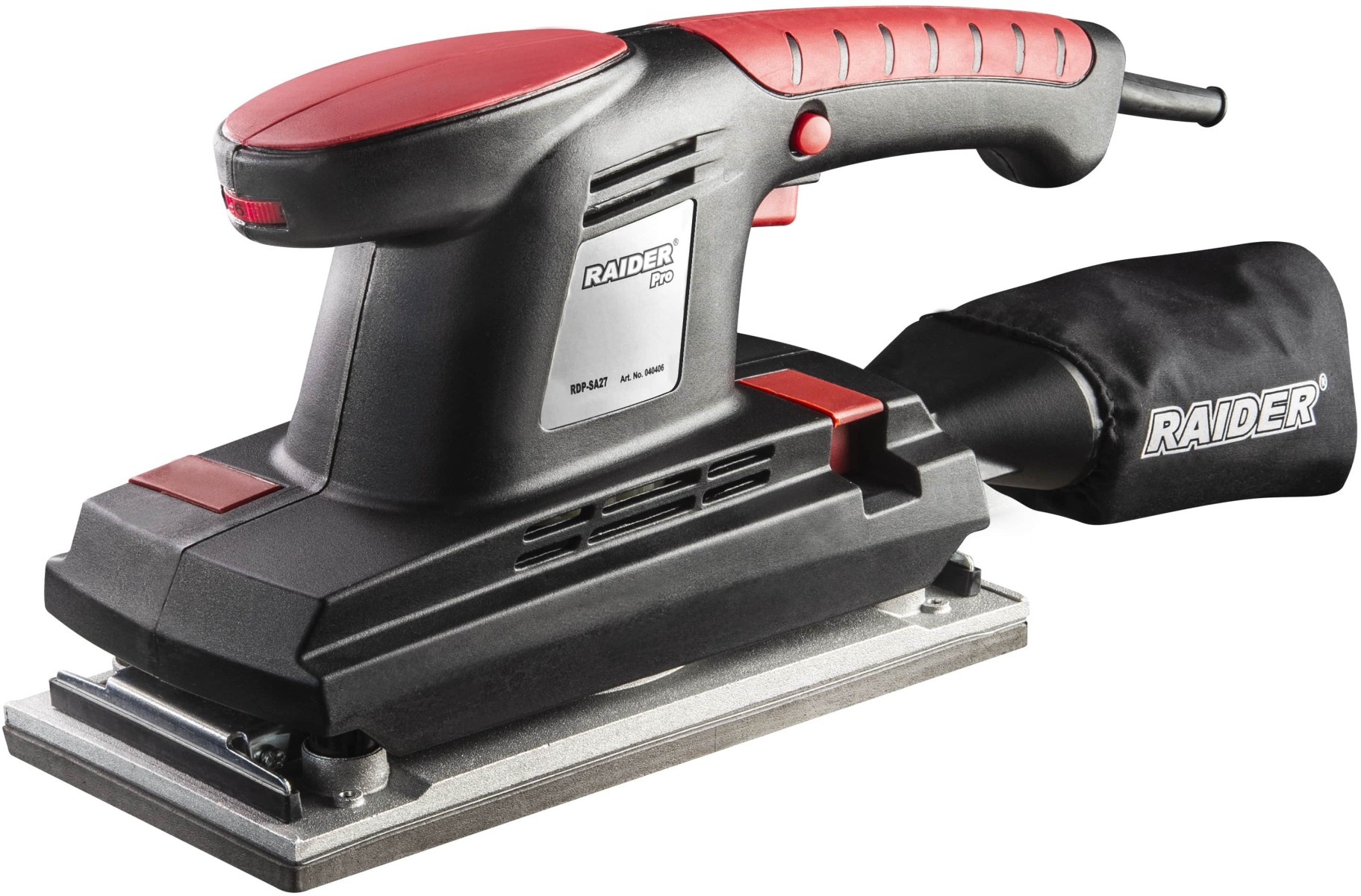 Șlefuitor vibrator Raider - Pro, Black Edition, RDP-SA27, 380W, 115х230 mm