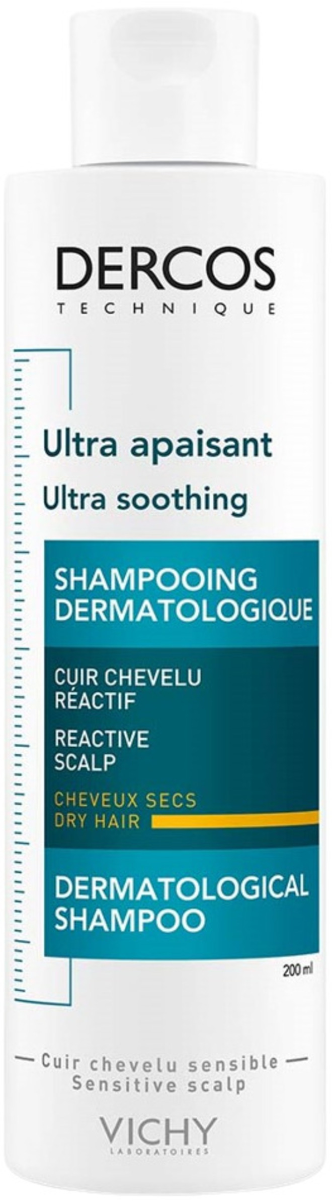 Vichy Dercos Șampon pentru păr uscat Ultra Soothing, 200 ml