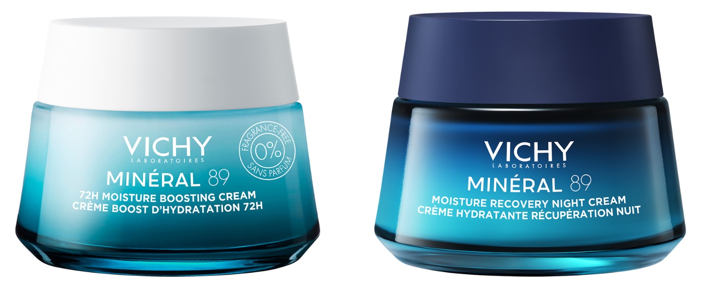 Vichy Minéral 89 Set - Cremă hidratantă ușoară și cremă de noapte, 2 x 50 ml