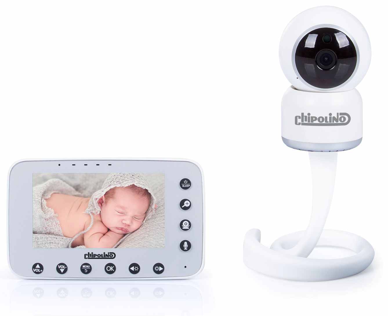 Interfon video pentru bebeluşi Chipolino - Atlas, ecran LCD 4.3