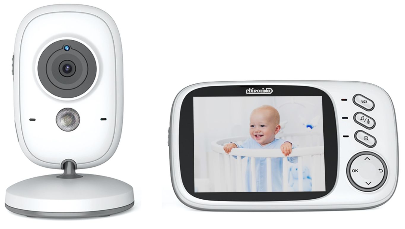 Monitor video pentru bebelusi cu ecran LCD Chipolino - Polaris + 3.2