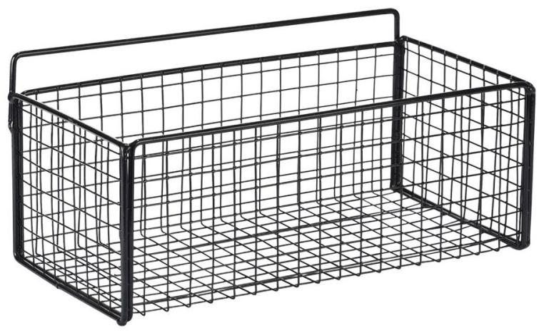 Coș/raft suspendat Estia - Cage, 36 х 15 х 13 cm, negru