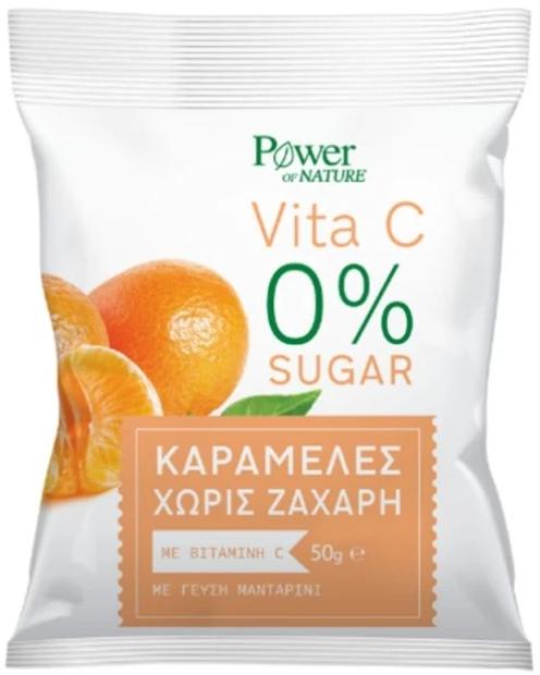 Vita C Pastile fără zahăr, 50 g, Power of Nature