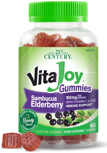 VitaJoy Sambucus Elderberry, 60 tablete de jeleu, 21st Century