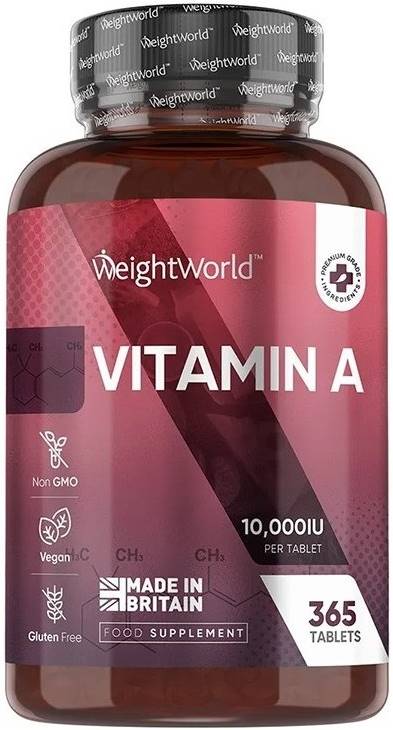 Vitamin A, 10 000 IU, 365 tablete, Weight World