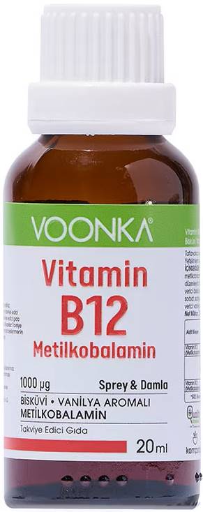 Vitamin B12, 1000 mcg, 20 ml, Voonka