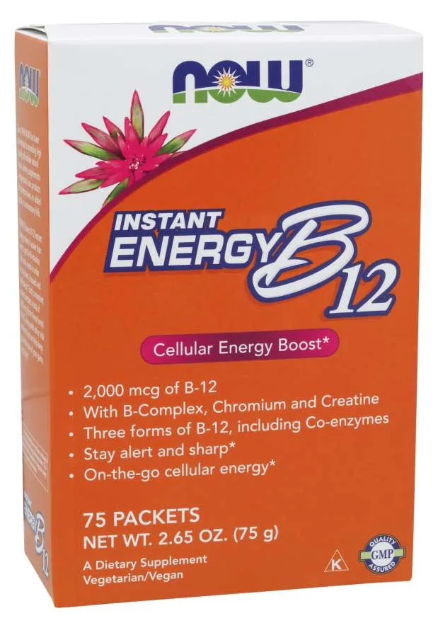 Vitamin B-12 Instant Energy, 75 de pachete, Now