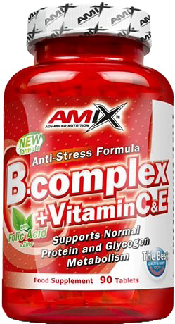 Vitamin B-Complex + Vitamin C & E, 90 tablete, Amix