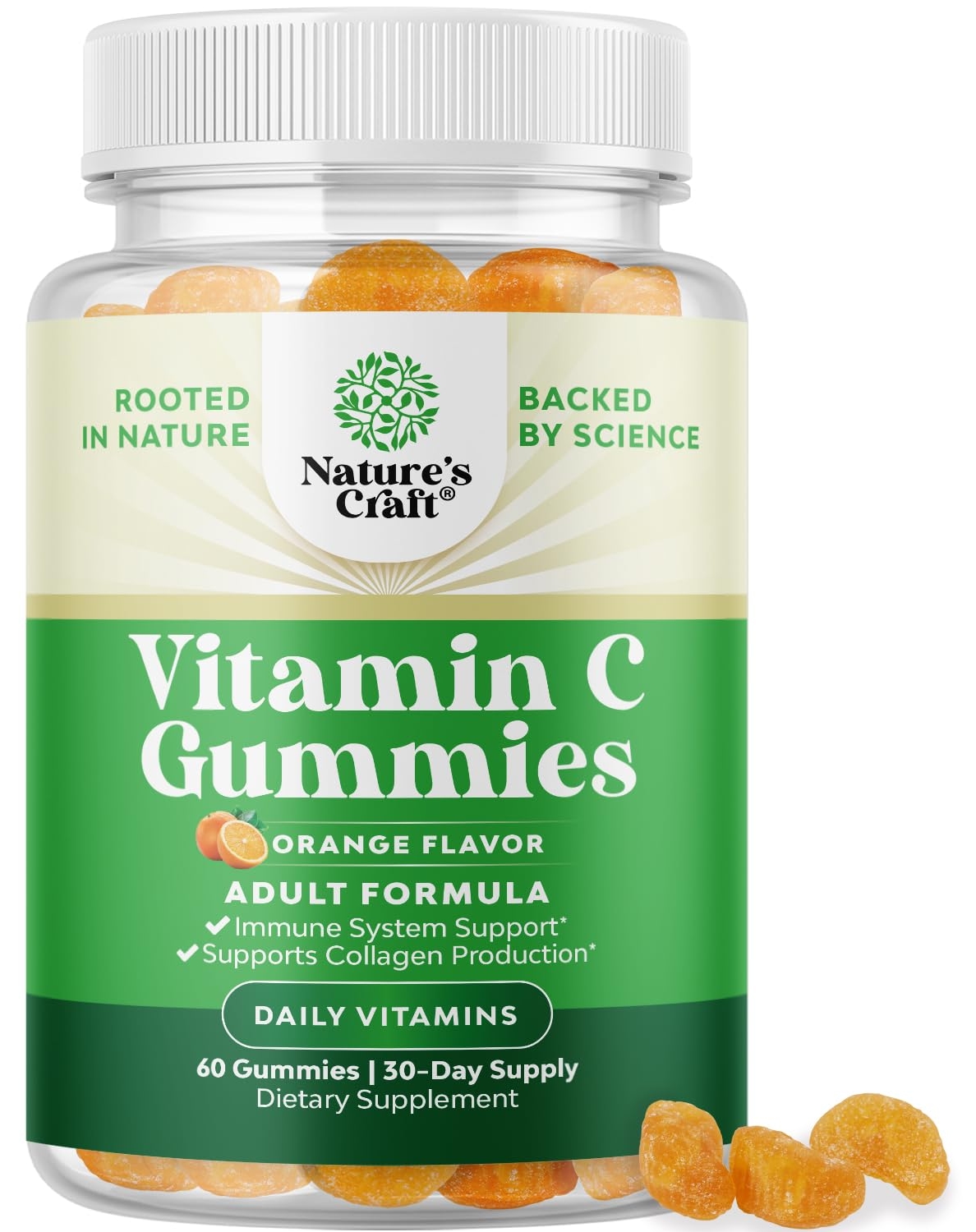 Vitamin C Gummies, 125 mg, 60 de comprimate gumate, Nature's Craft